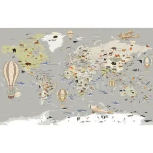 Фотообои рулонные Citydecor Карта мира на русском 2 на флизелиновой основе 400x254 см