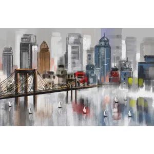 Фотообои рулонные Citydecor Мегаполис акварель на флизелиновой основе 400x254 см