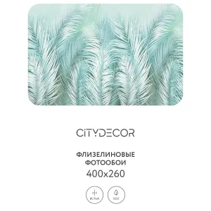 Фотообои рулонные Citydecor Пальмовые листья AIR 65 на флизелиновой основе 400x260 см