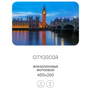 Фотообои рулонные Citydecor Города и Архитектура 80 на флизелиновой основе 400x260 см