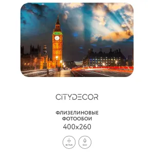 Фотообои рулонные Citydecor Города и Архитектура 82 на флизелиновой основе 400x260 см