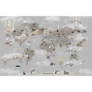 Фотообои рулонные Citydecor Карта мира на английском 1 на флизелиновой основе 400x260 см