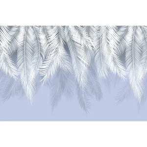 Фотообои рулонные Citydecor Пальмовые листья (голубой) на флизелиновой основе 400x260 см
