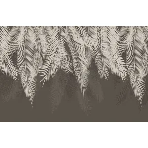 Фотообои рулонные Citydecor Пальмовые листья (графит) на флизелиновой основе 400x260 см