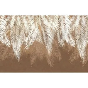 Фотообои рулонные Citydecor Пальмовые листья (коричневые гранж) на флизелиновой основе 400x260 см