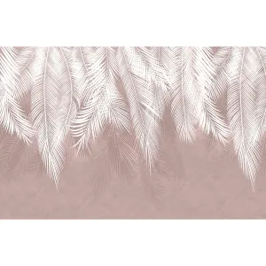 Фотообои рулонные Citydecor Пальмовые листья (пудровые гранж) на флизелиновой основе 400x260 см