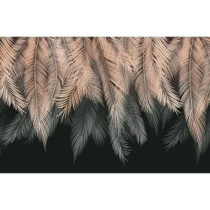 Фотообои рулонные Citydecor Пальмовые листья с оттенком (бежевый-серый) на флизелиновой основе 400x260 см