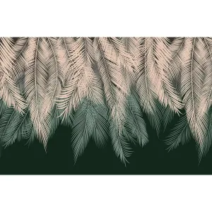 Фотообои рулонные Citydecor Пальмовые листья с оттенком (бежевый-зеленый) на флизелиновой основе 400x260 см