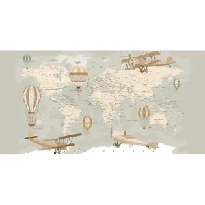 Фотообои рулонные Citydecor Карта мира на русском на флизелиновой основе 500x254 см