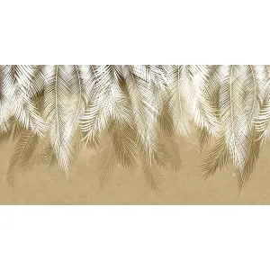 Фотообои рулонные Citydecor Пальмовые листья (бежевые гранж) на флизелиновой основе 500x260 см