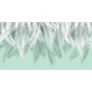 Фотообои рулонные Citydecor Пальмовые листья (бирюзовый) на флизелиновой основе 500x260 см