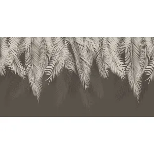 Фотообои рулонные Citydecor Пальмовые листья (графит) на флизелиновой основе 500x260 см