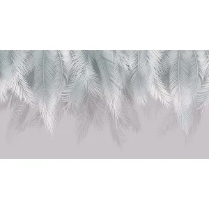 Фотообои рулонные Citydecor Пальмовые листья с оттенком (бирюза-серый) на флизелиновой основе 500x260 см