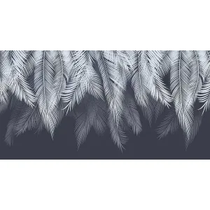 Фотообои рулонные Citydecor Пальмовые листья с оттенком (голубой-синий) на флизелиновой основе 500x260 см