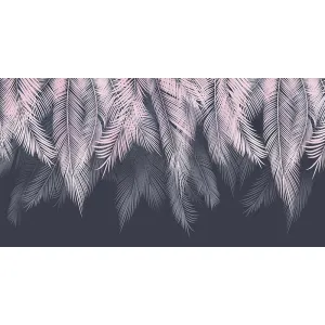 Фотообои рулонные Citydecor Пальмовые листья с оттенком (пудровый-синий) на флизелиновой основе 500x260 см