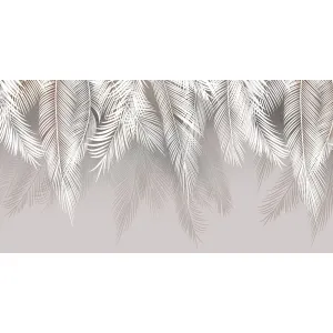 Фотообои рулонные Citydecor Пальмовые листья с оттенком (светло-серые) на флизелиновой основе 500x260 см