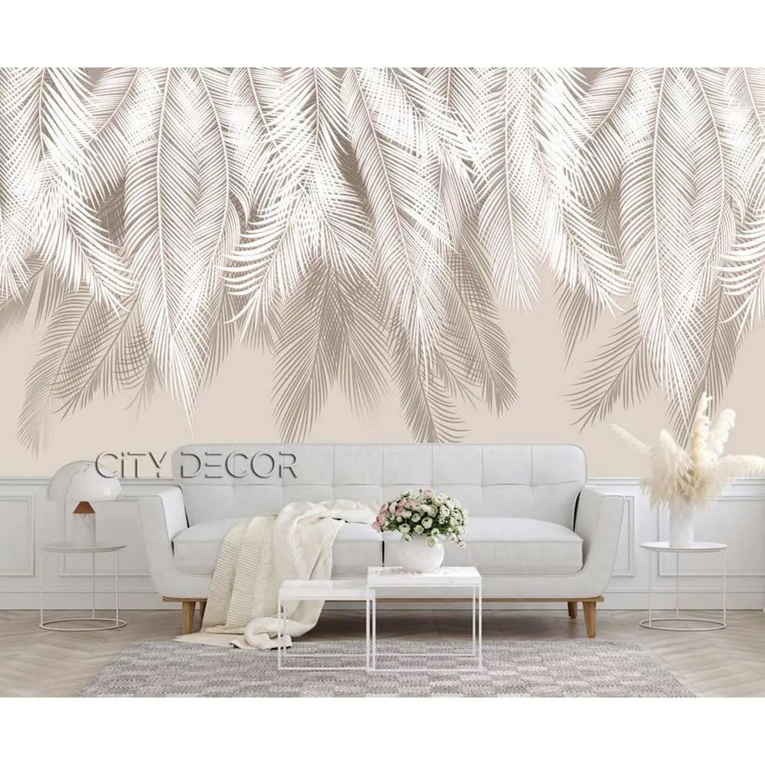 Фотообои на заказ по индивидуальному размеру Citydecor Пальмовые листья (кашемир) 2 33