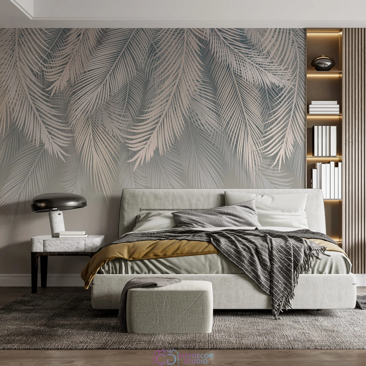 Фотообои на заказ по индивидуальному размеру Citydecor Пальмовые листья 83