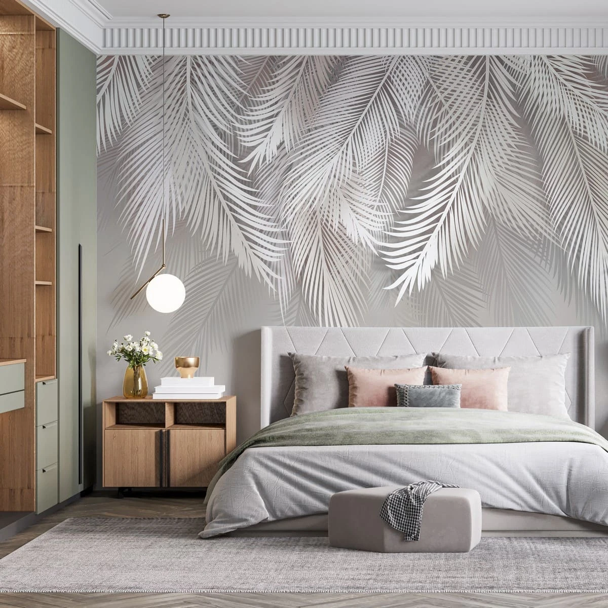 Фотообои на заказ по индивидуальному размеру Citydecor Пальмовые листья 85