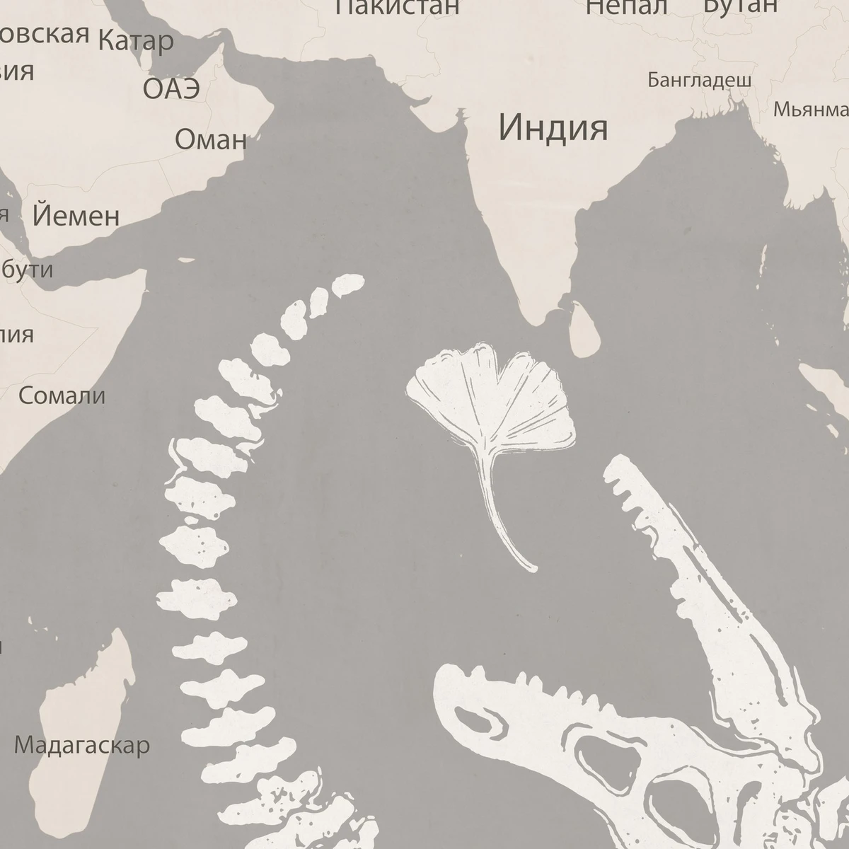 Фотообои на заказ по индивидуальному размеру Citydecor Dino (карта мира) 11