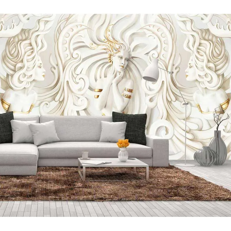 Фотообои на заказ по индивидуальному размеру Citydecor Статуи 3D