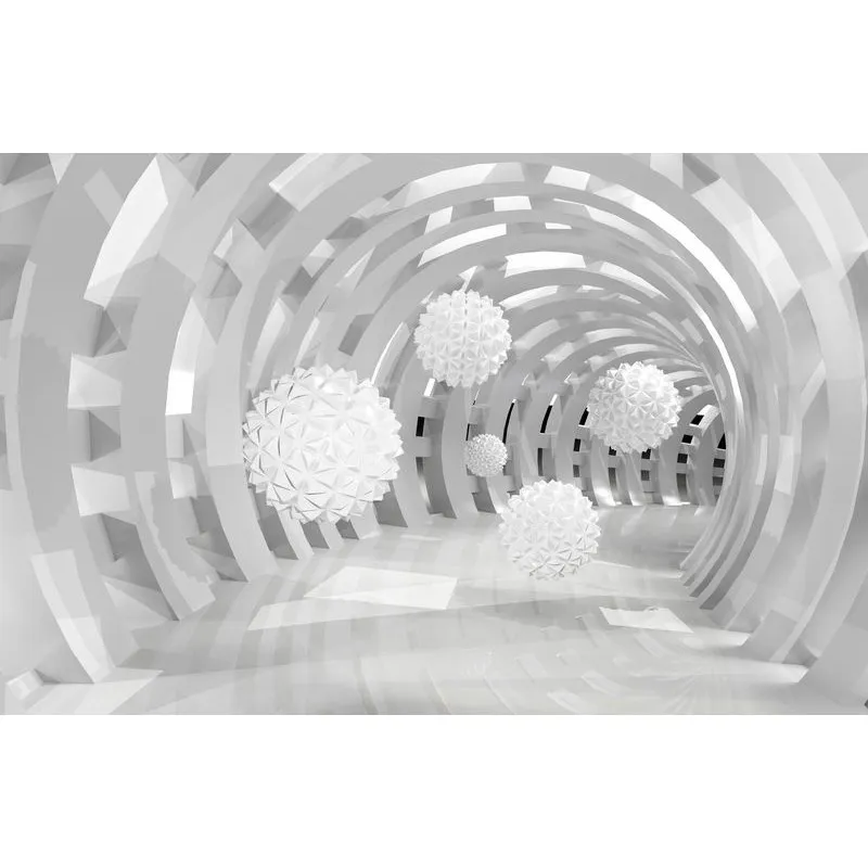 Фотообои на заказ по индивидуальному размеру Citydecor Тоннель: Шары 3D