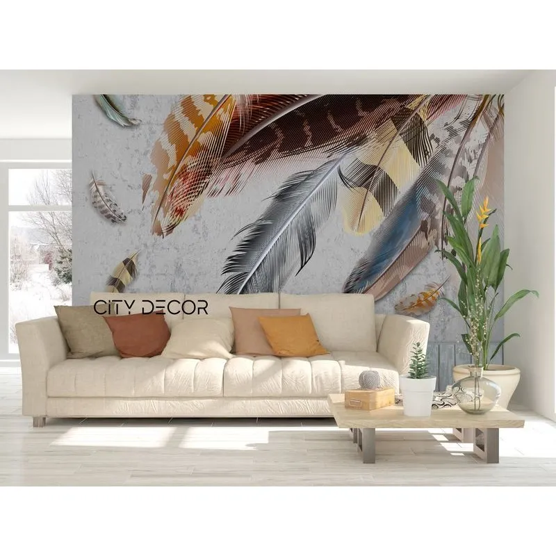 Фотообои на заказ по индивидуальному размеру Citydecor Перья