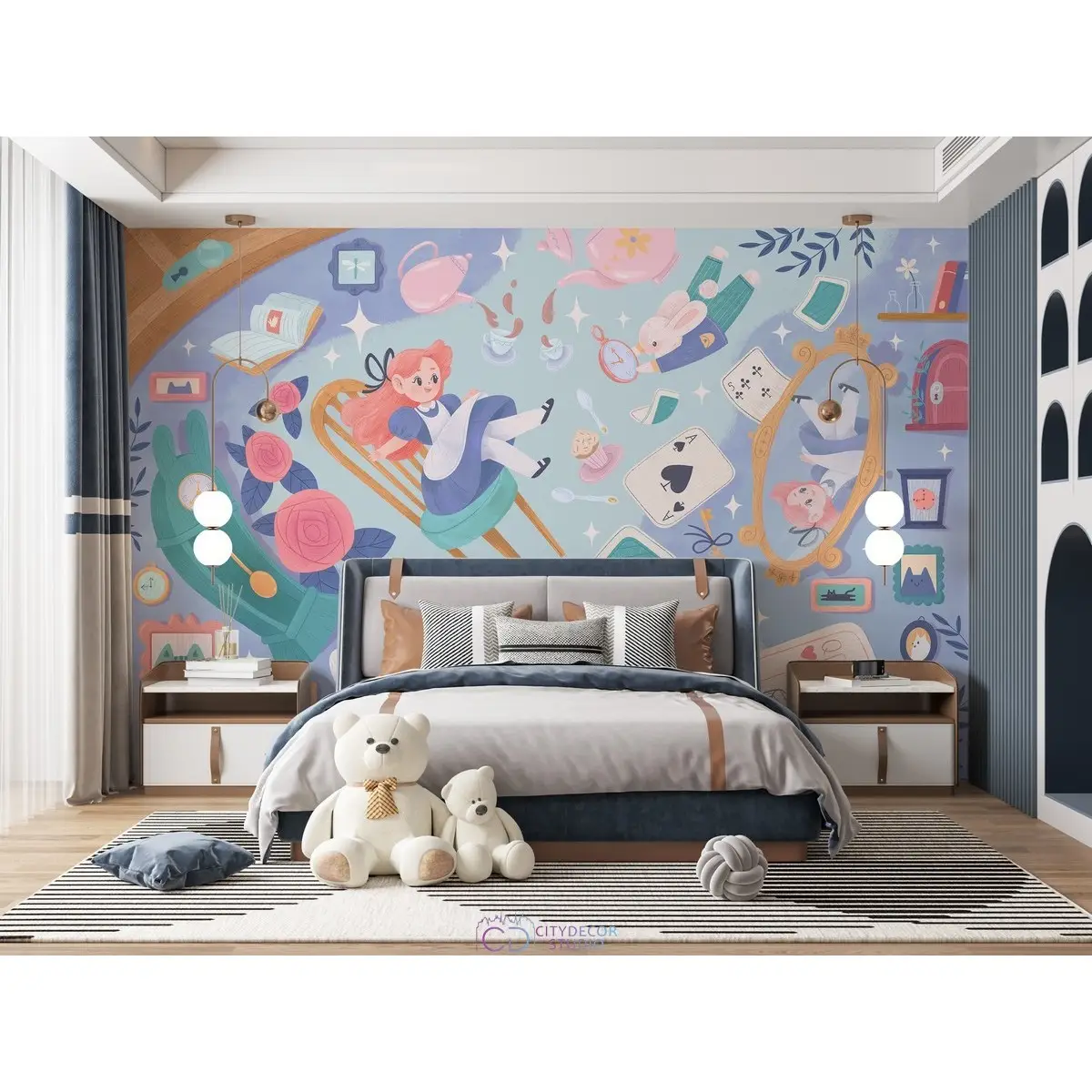 Фотообои на заказ по индивидуальному размеру Citydecor Алиса в Стране чудес 4