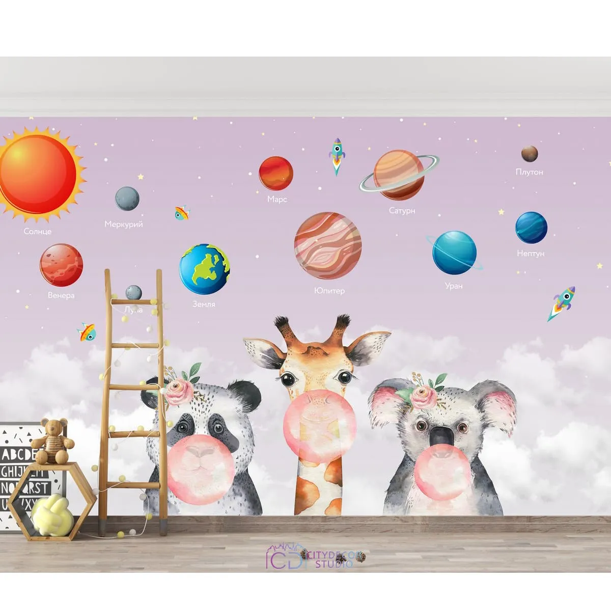 Дизайнерские фотообои по индивидуальному размеру Citydecor Bubble Gum 10