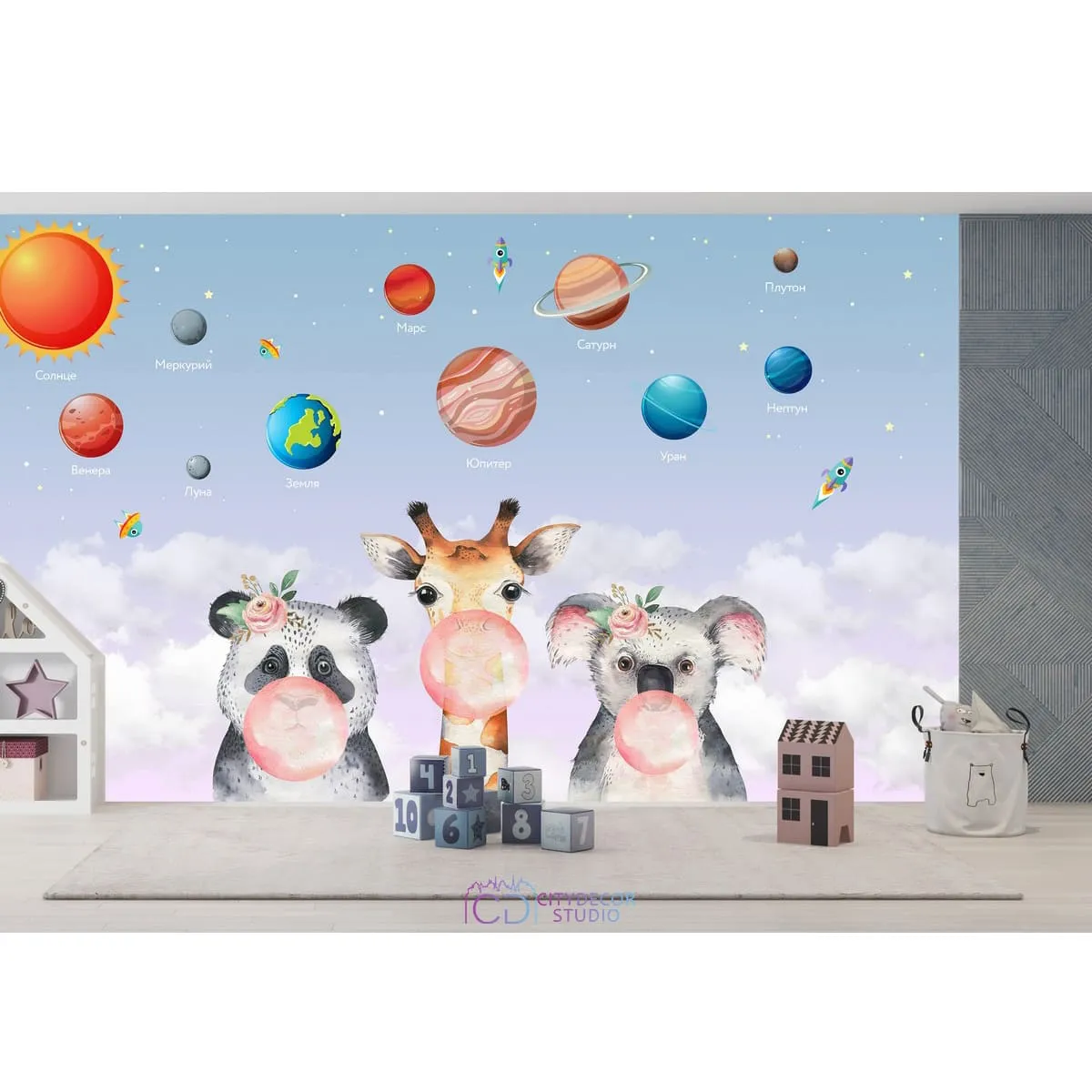 Дизайнерские фотообои по индивидуальному размеру Citydecor Bubble Gum 9