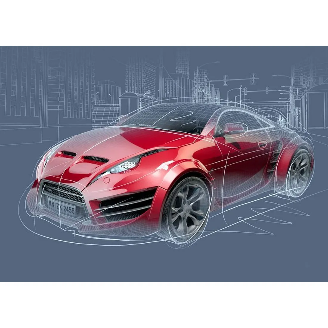 Фотообои на заказ по индивидуальному размеру Citydecor Автостиль