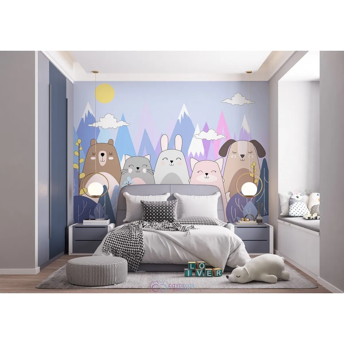Фотообои на заказ по индивидуальному размеру Citydecor Cute&Lovely 31
