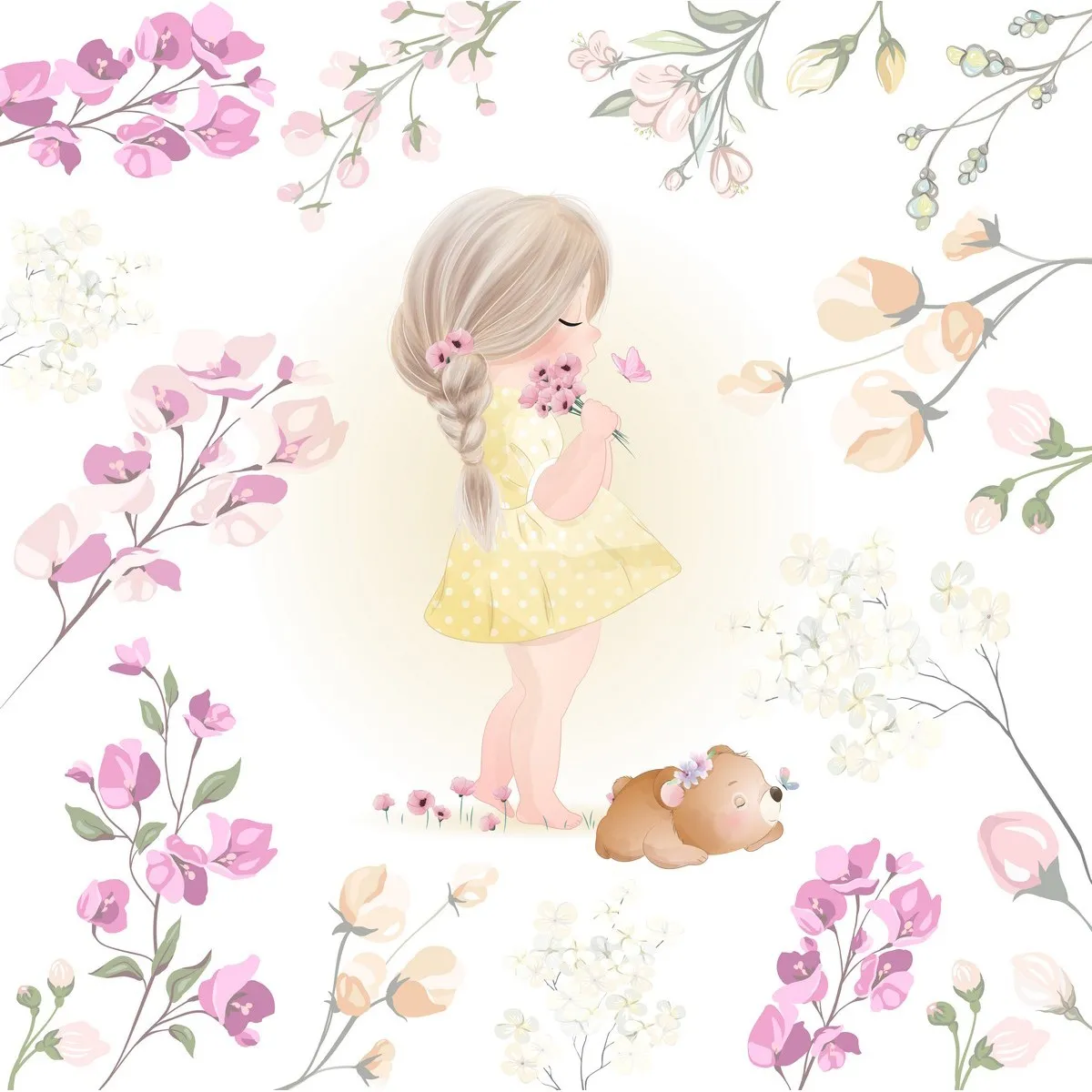 Дизайнерские фотообои по индивидуальному размеру Citydecor Cute&Lovely 34