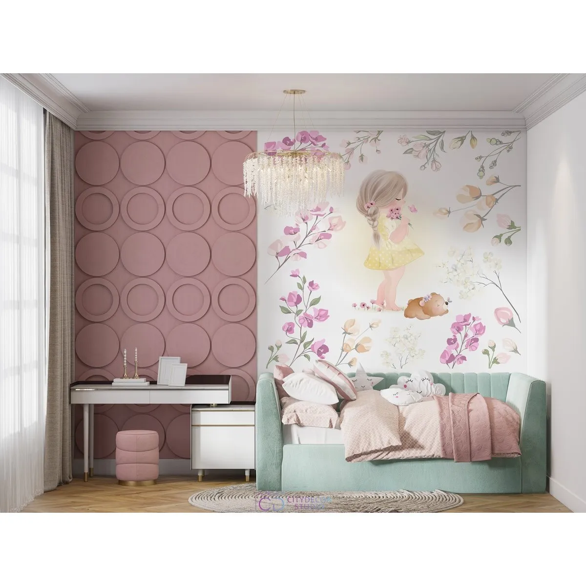 Дизайнерские фотообои по индивидуальному размеру Citydecor Cute&Lovely 34