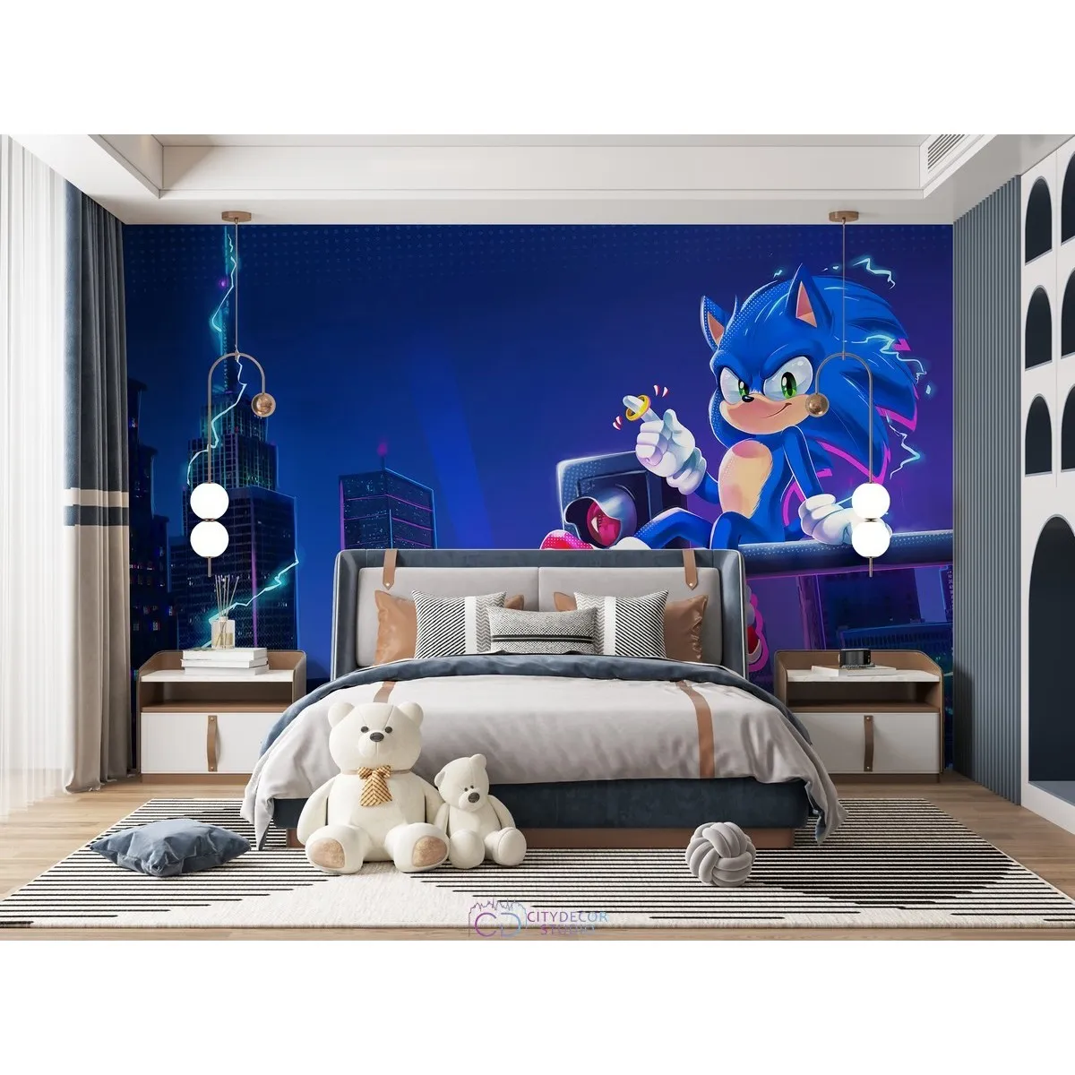 Фотообои на заказ по индивидуальному размеру Citydecor Детская Sonic 415