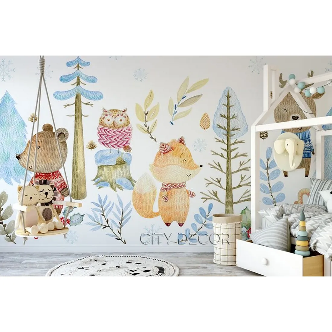 Фотообои на заказ по индивидуальному размеру Citydecor Cute&Lovely 9