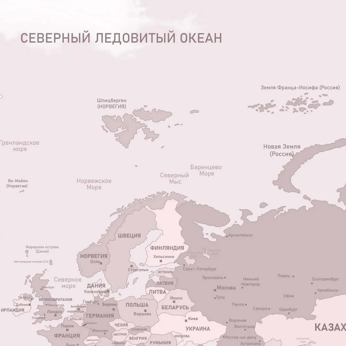 Фотообои на заказ по индивидуальному размеру Citydecor Детская (карта мира) 486