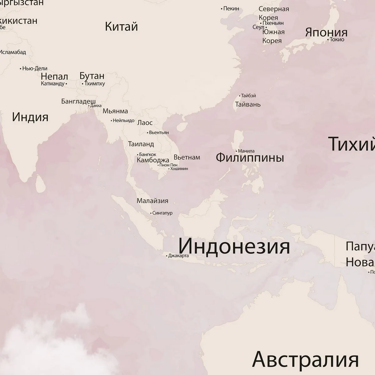 Фотообои на заказ по индивидуальному размеру Citydecor Детская (карта мира) Феи 490