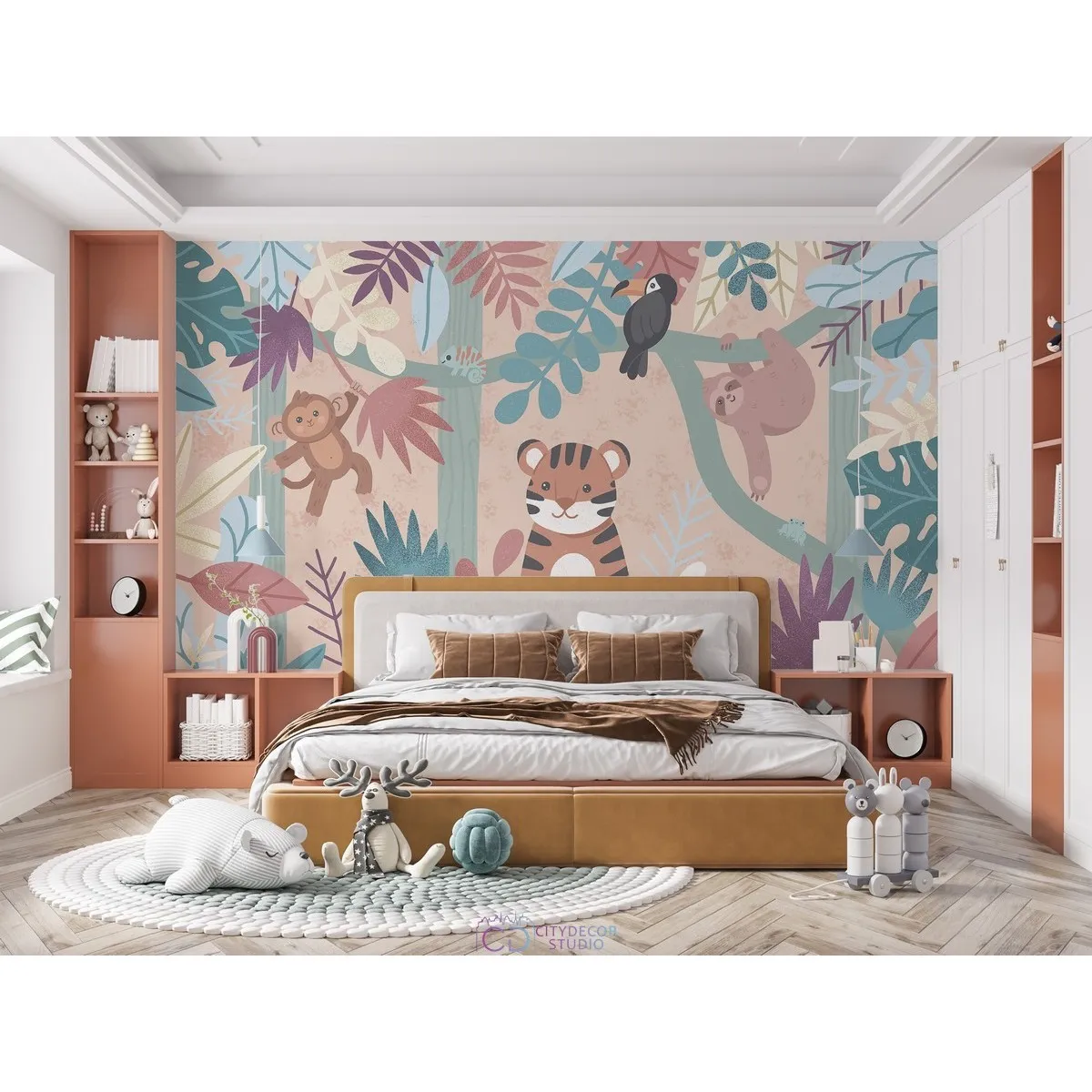 Дизайнерские фотообои по индивидуальному размеру Citydecor Джунгли зовут 12
