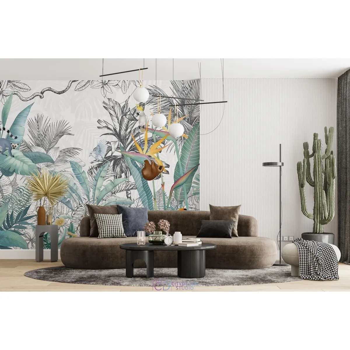 Дизайнерские фотообои по индивидуальному размеру Citydecor Джунгли зовут 2