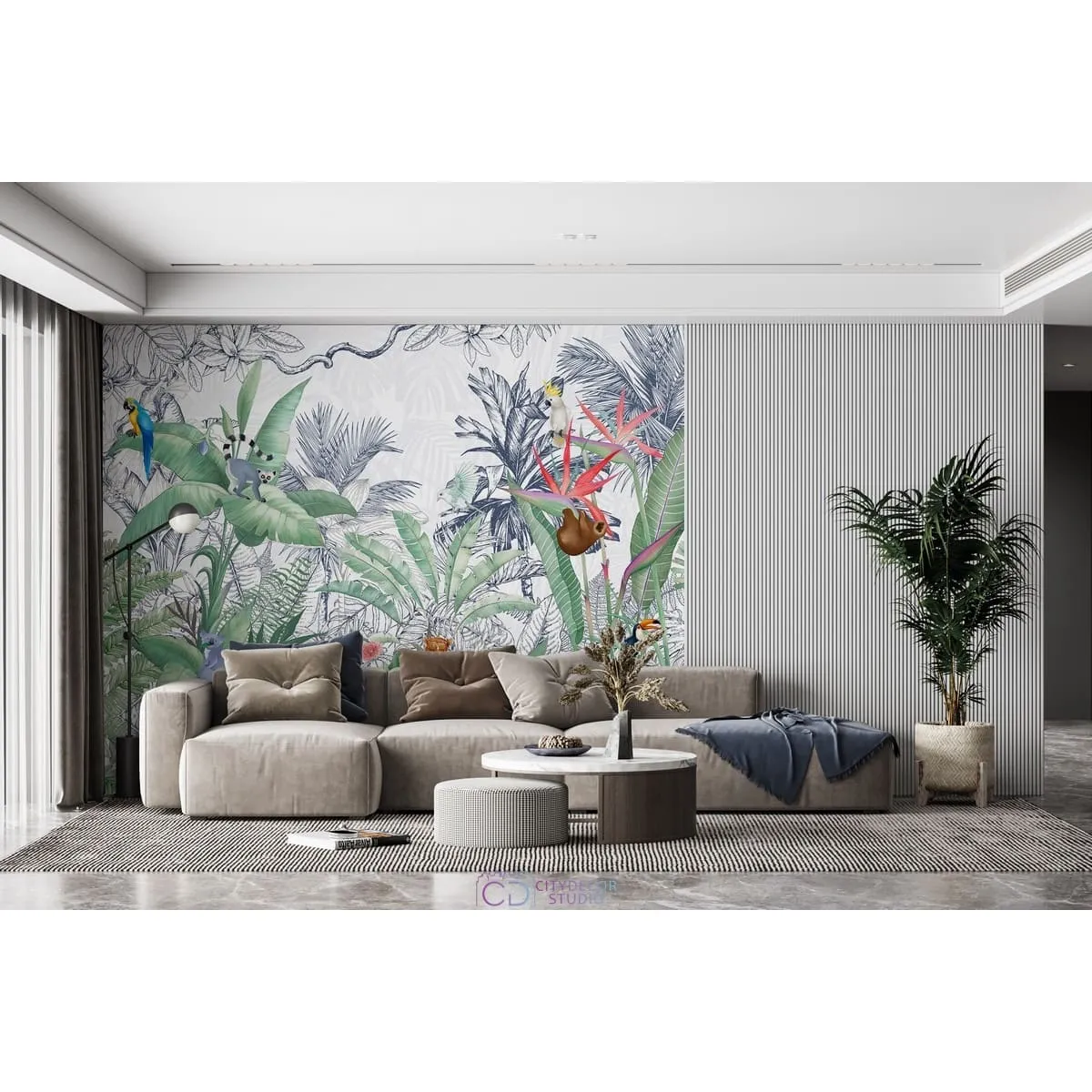 Дизайнерские фотообои по индивидуальному размеру Citydecor Джунгли зовут 5