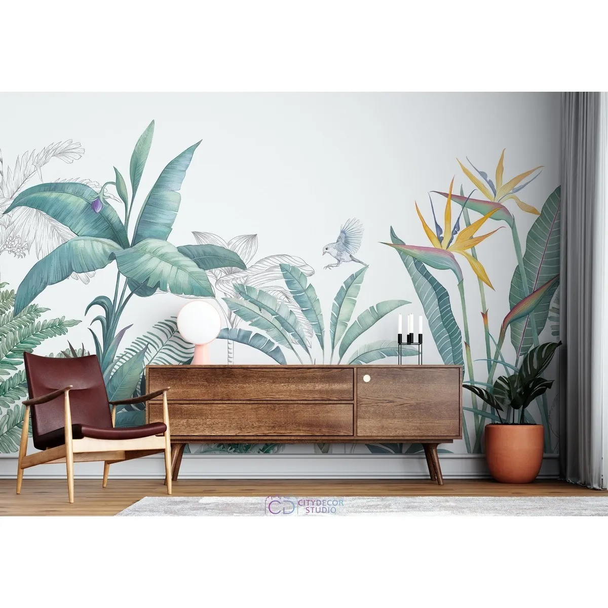 Дизайнерские фотообои по индивидуальному размеру Citydecor Джунгли зовут 9