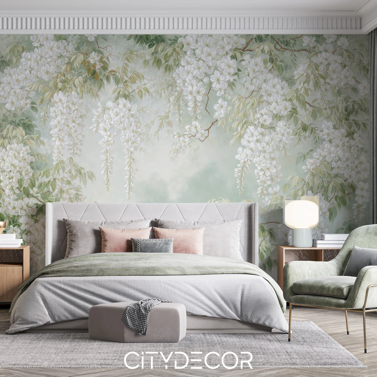 Фотообои на заказ по индивидуальному размеру Citydecor Flower Town 47
