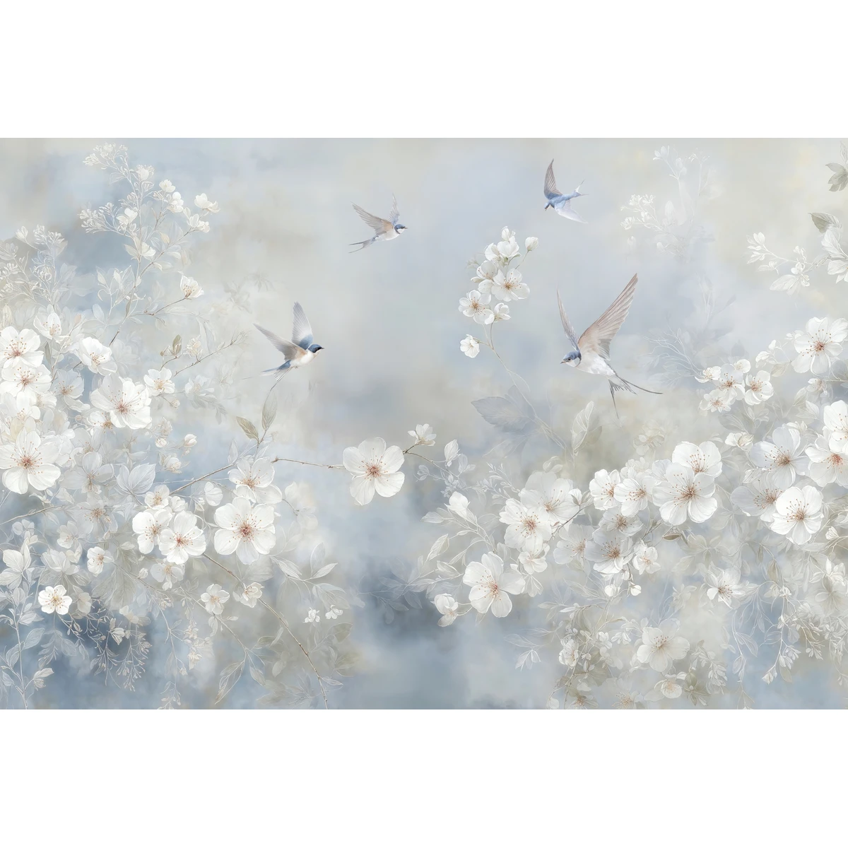 Фотообои на заказ по индивидуальному размеру Citydecor Flower Town 48