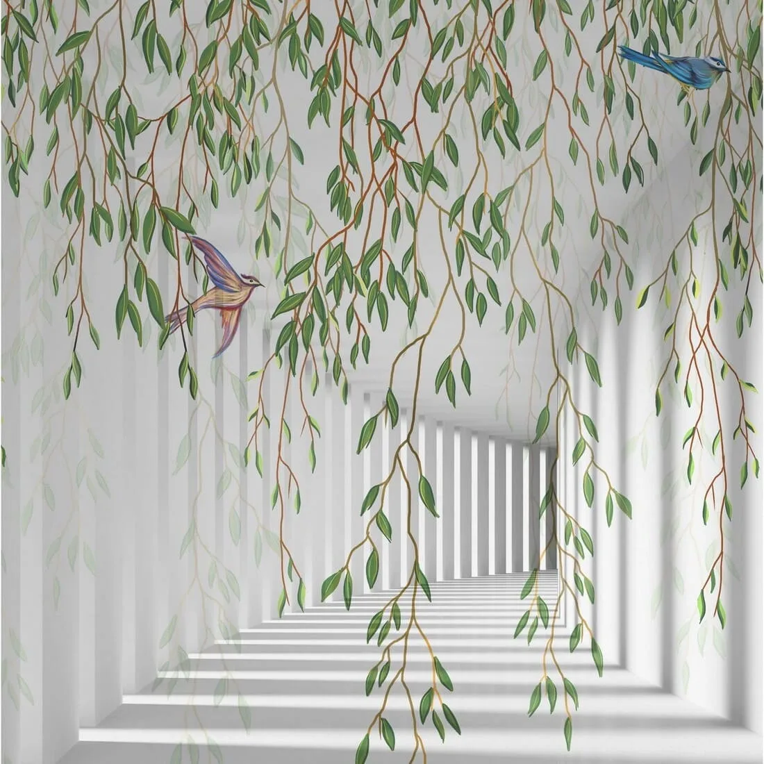 Фотообои на заказ по индивидуальному размеру Citydecor Flower Tunnel 3D 1