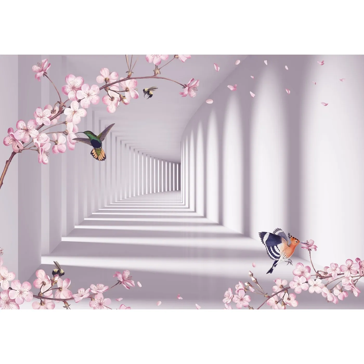 Фотообои на заказ по индивидуальному размеру Citydecor Flower Tunnel 3D 10