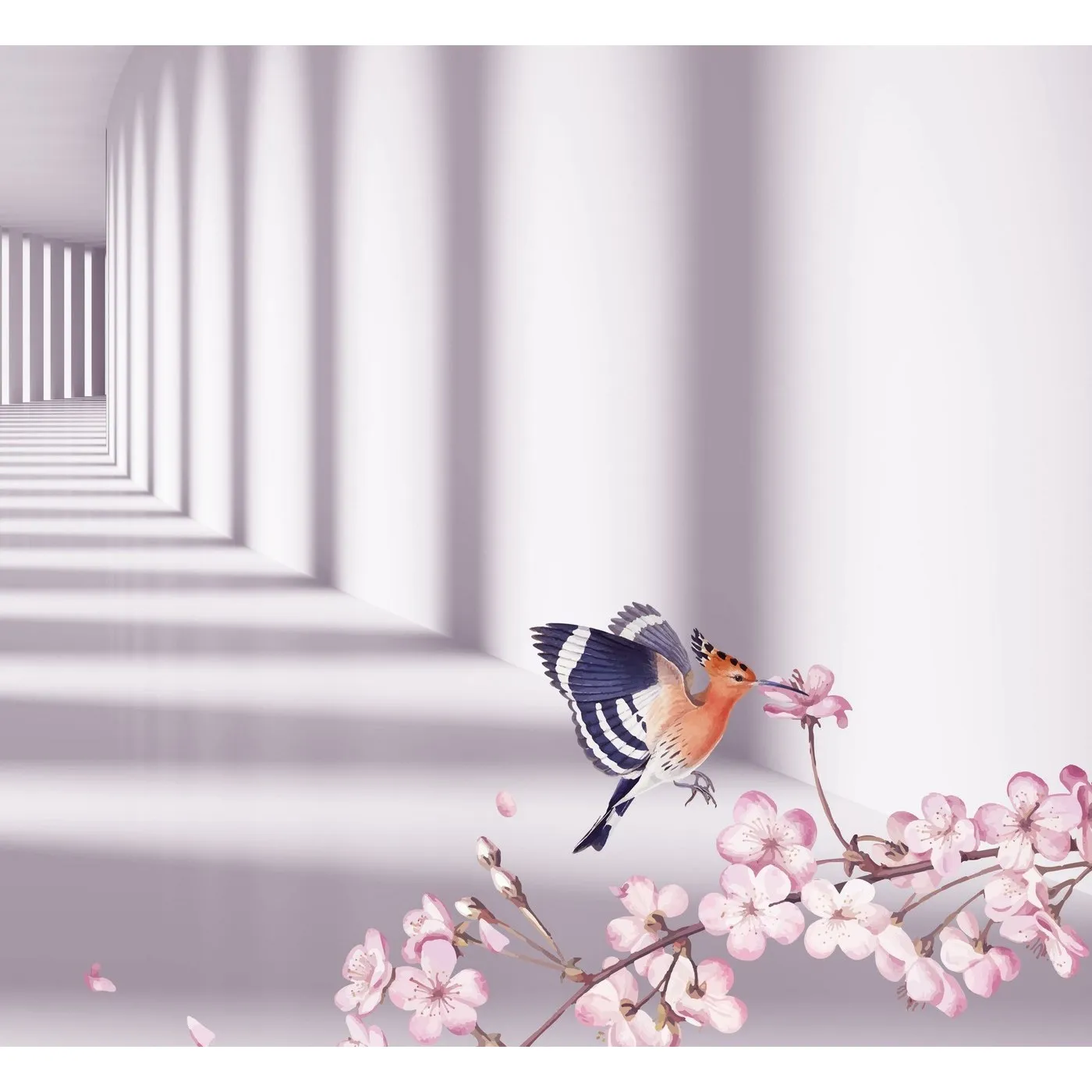 Фотообои на заказ по индивидуальному размеру Citydecor Flower Tunnel 3D 10