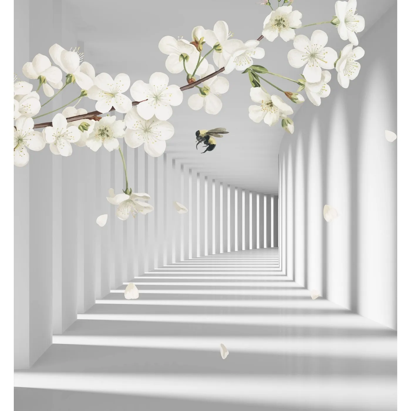 Фотообои на заказ по индивидуальному размеру Citydecor Flower Tunnel 3D 11