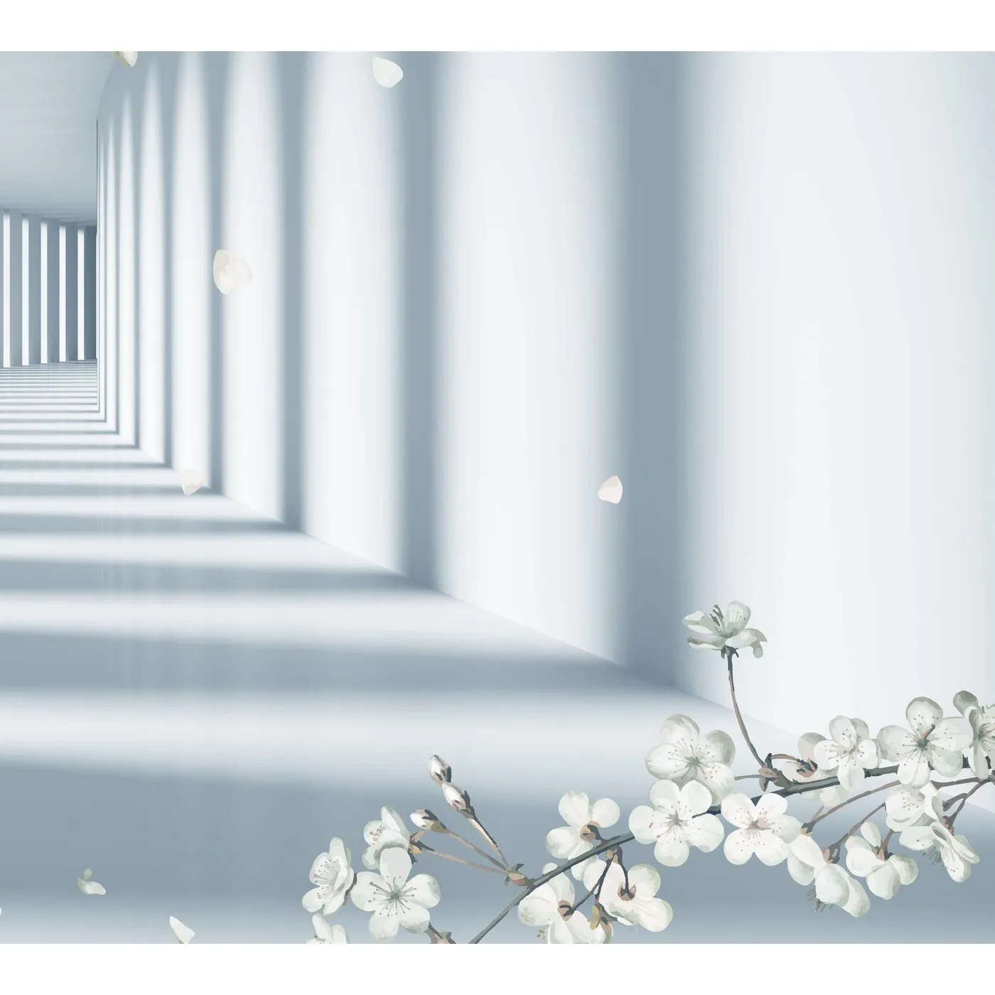 Фотообои на заказ по индивидуальному размеру Citydecor Flower Tunnel 3D 12