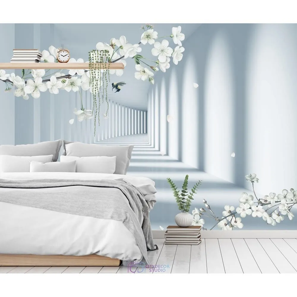 Фотообои на заказ по индивидуальному размеру Citydecor Flower Tunnel 3D 12